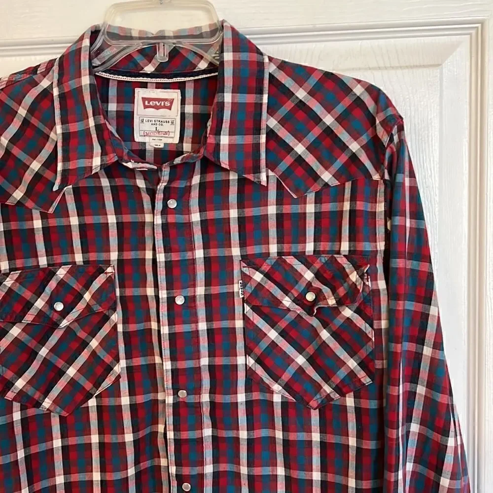 Levi’s men’s L western pearl snap shirt Rodeo cowboy Yellowstone